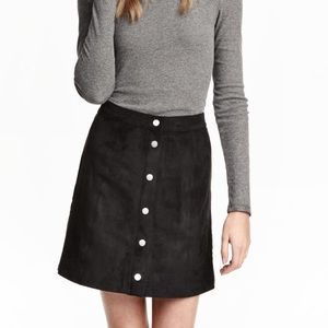 H&M Imitation Suede Skirt